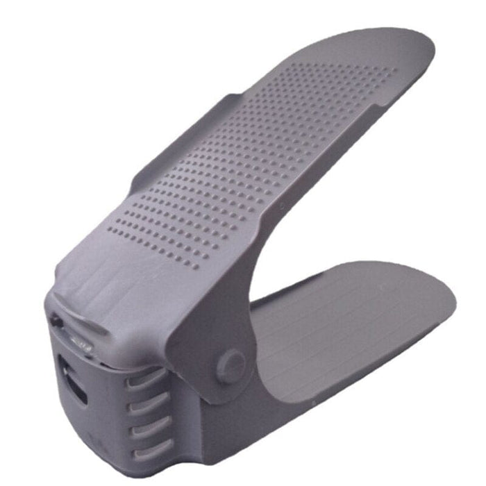 Double-deck closet shoe organizer