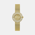 Guess Round Champagne Analog watch