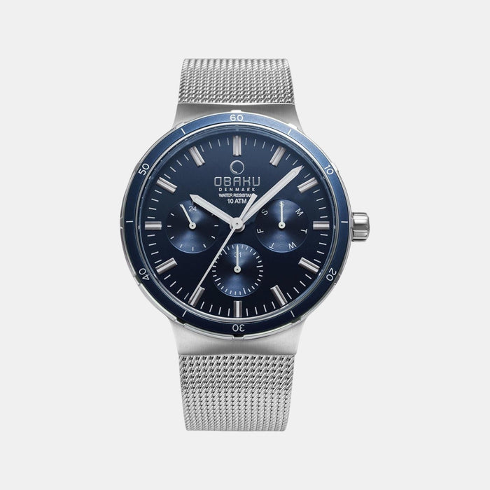 Dyb Cyan  Men Quartz Blue Dial Chronograph Stainless Steel Watch V220GMCLMC