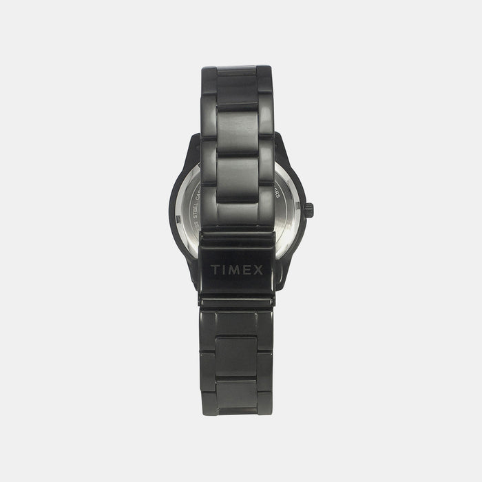 E Class Women Quartz Black Dial Multi-Function Stainless Steel Watch TWEL16803