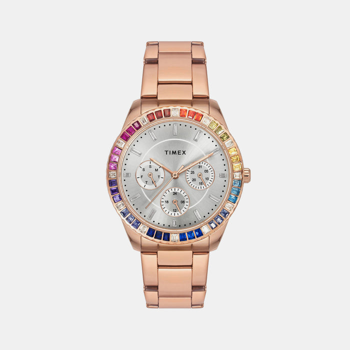 Timex Round Silver Analog watch