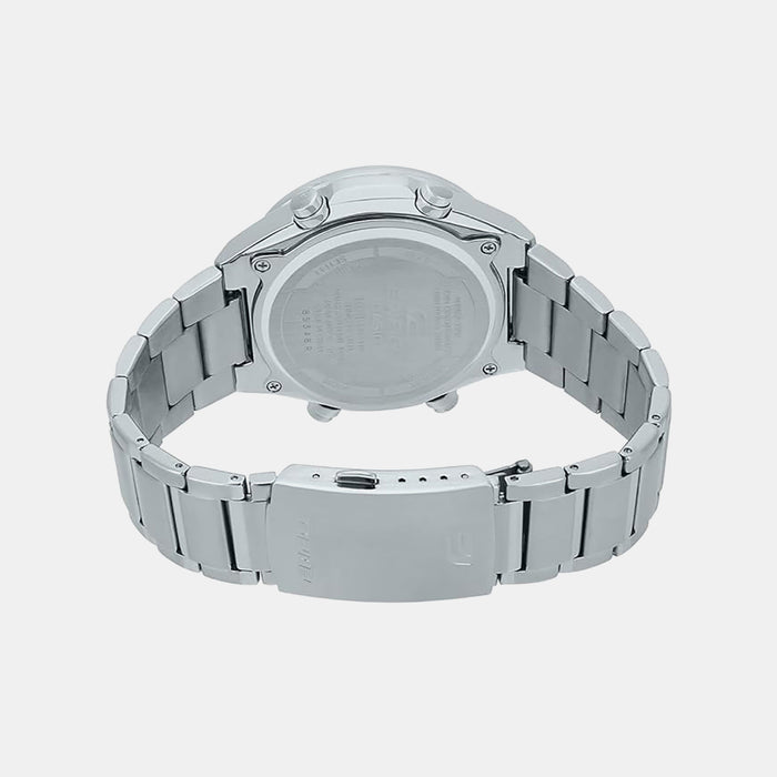Edifice Men Quartz Black Dial Analog-Digital Stainless Steel Watch EX456