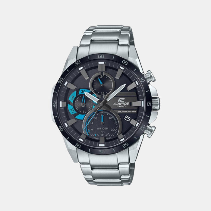 Edifice Men Quartz Black Dial Chronograph Stainless Steel Watch ED567