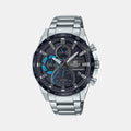 Edifice Men Quartz Black Dial Chronograph Stainless Steel Watch ED567