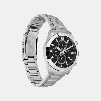 Edifice Men Quartz Black Dial Chronograph Stainless Steel Watch ED580