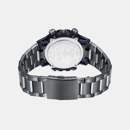 Edifice Men Solar Black Dial Analog-Digital Stainless Steel Watch ED565