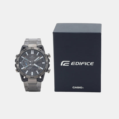 Edifice Men Solar Black Dial Analog-Digital Stainless Steel Watch ED565