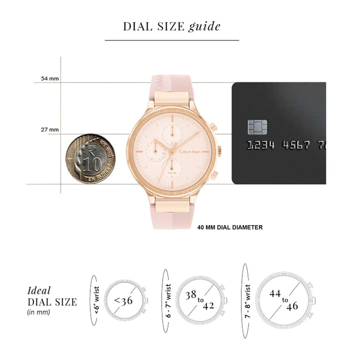 Energize Women Quartz Gold Dial Multi-Function Silicone Watch 25200243
