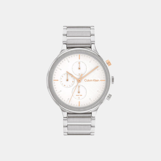 Calvin Klein Round White Chronograph watch