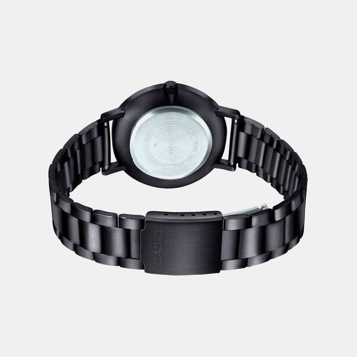 Enticer Men Quartz Black Dial Analog Stainless Steel Watch A1973