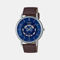 Enticer Men Quartz Blue Dial Analog Leather Watch A2136