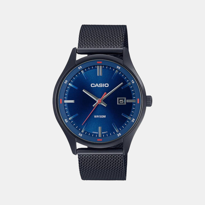 Enticer Men Quartz Blue Dial Analog Mesh Watch A2104