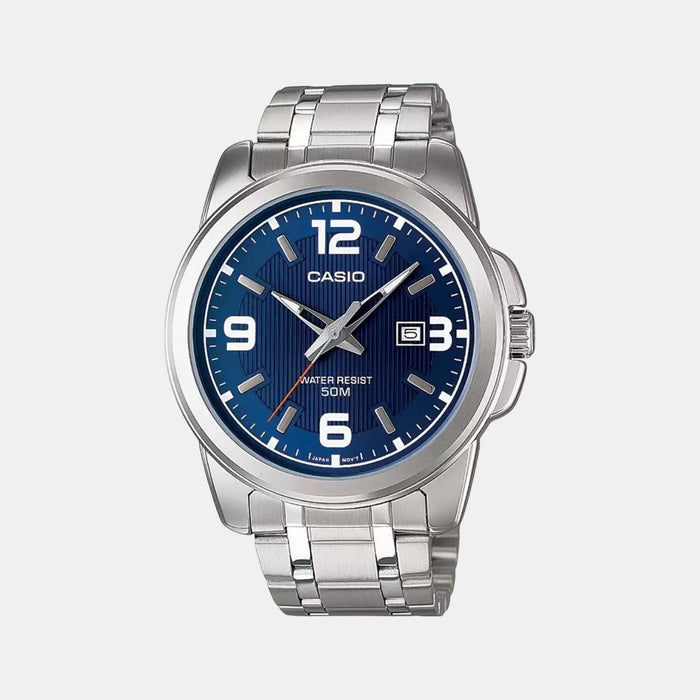 Enticer Men Quartz Blue Dial Analog Stainless Steel Watch A551