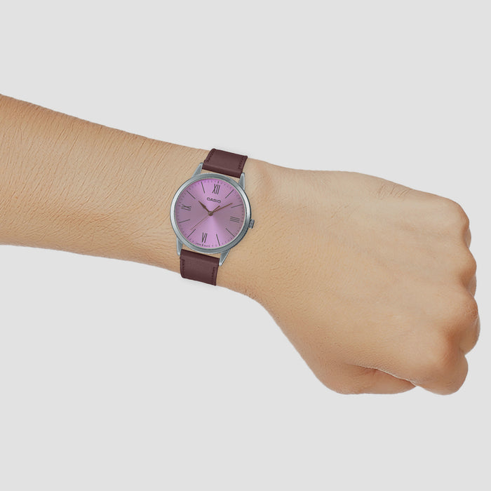 Casio Leather Purple watch