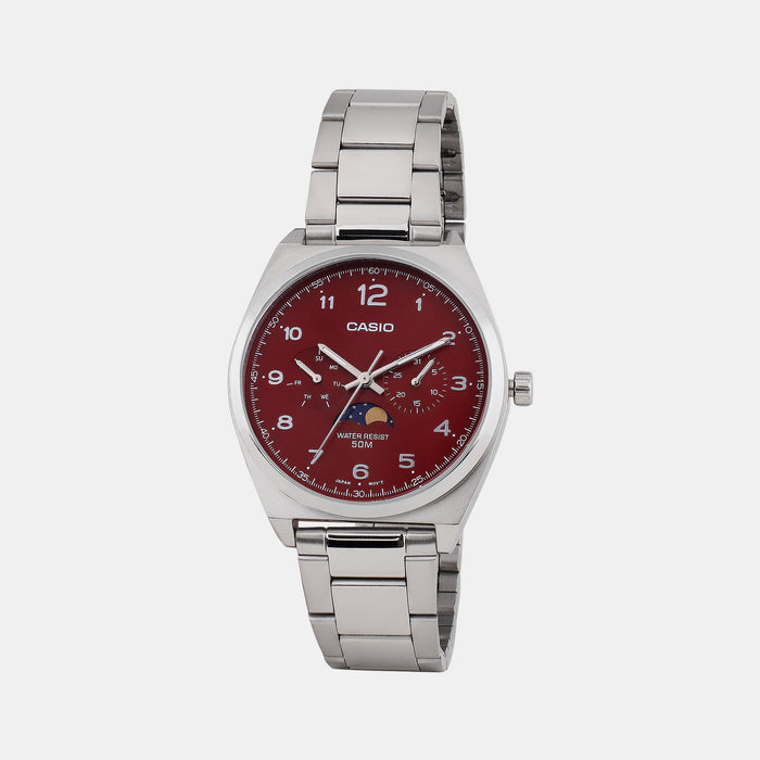 Casio Round Red Chronograph watch
