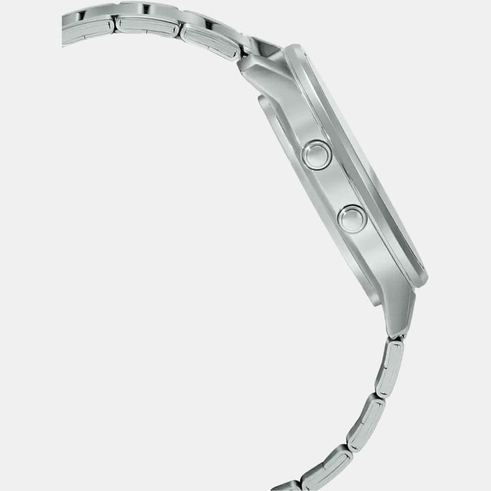 Casio Men Round Silver watch