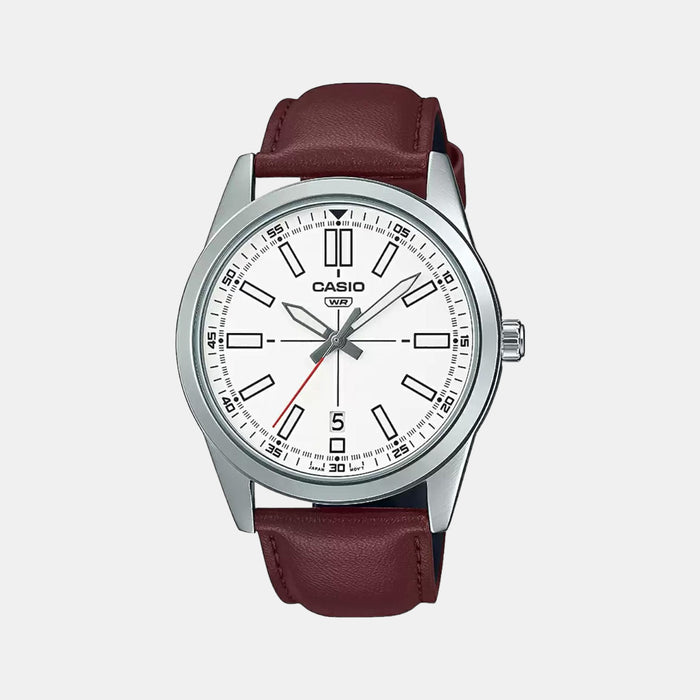 Casio Round White Analog watch