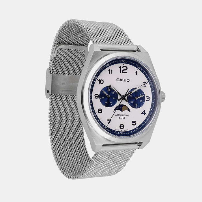 Casio Men Round White watch