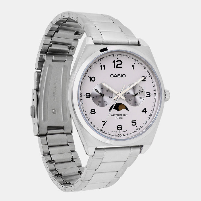 Casio Men Round White watch