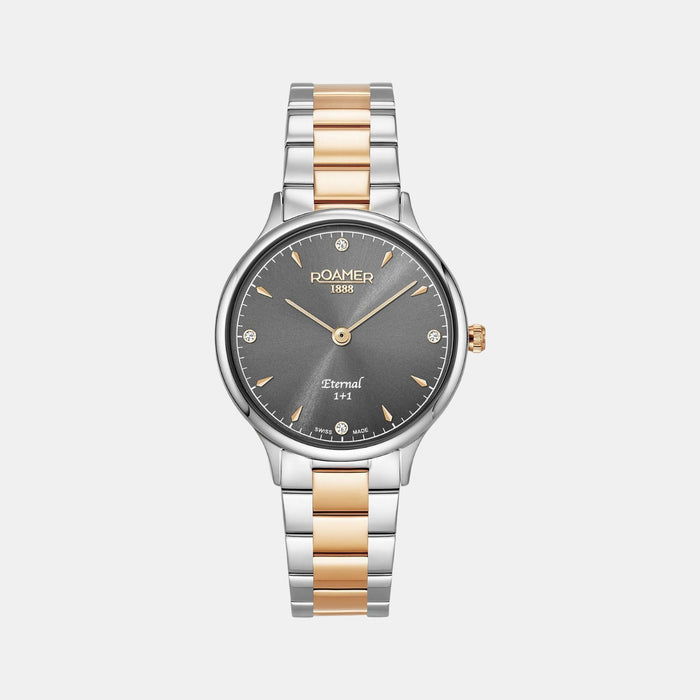 Female Grey Analog Stainless Steel Watch 863857 49 55 50
