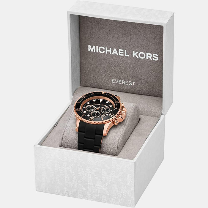 Everest Men Quartz Black Dial Chronograph Ceramic Watch MK9055