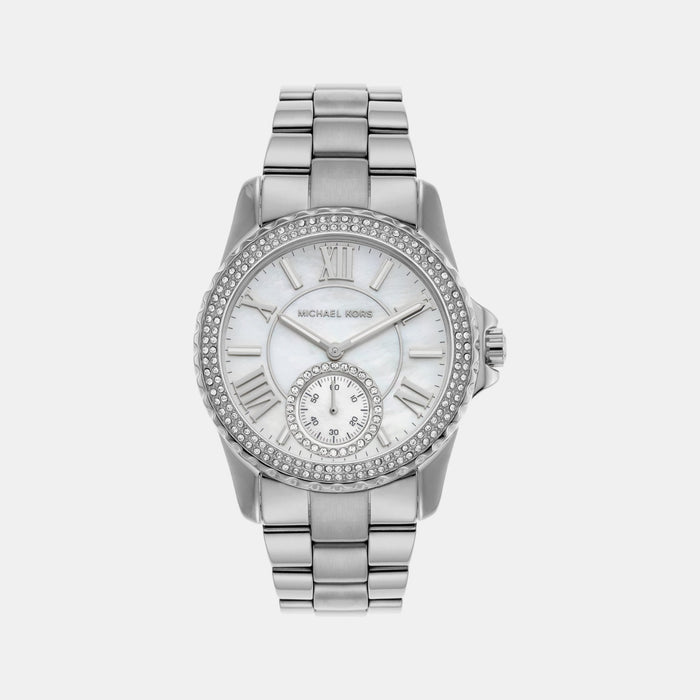 Everest Women Quartz Mother Of Pearl Dial Analog Stainless Steel Watch MK7403