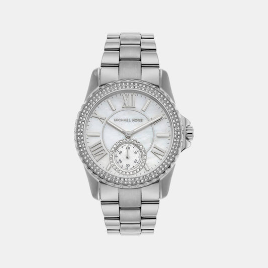 Everest Women Quartz Mother Of Pearl Dial Analog Stainless Steel Watch MK7403