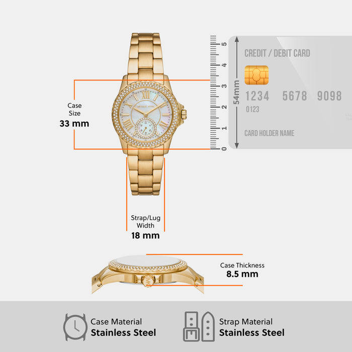 Michael Kors Stainless Steel Round watch