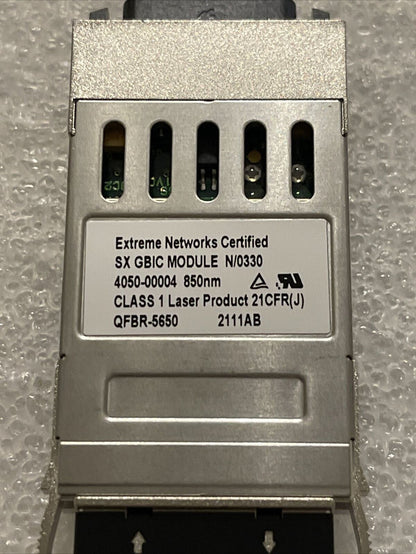Extreme Networks SX GBIC Module 4050-00004 850nm QFBR-5650 2111AB Transceiver