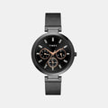 Fashion Women Quartz Black Dial Multi-Function Stainless Steel Watch TW000X243