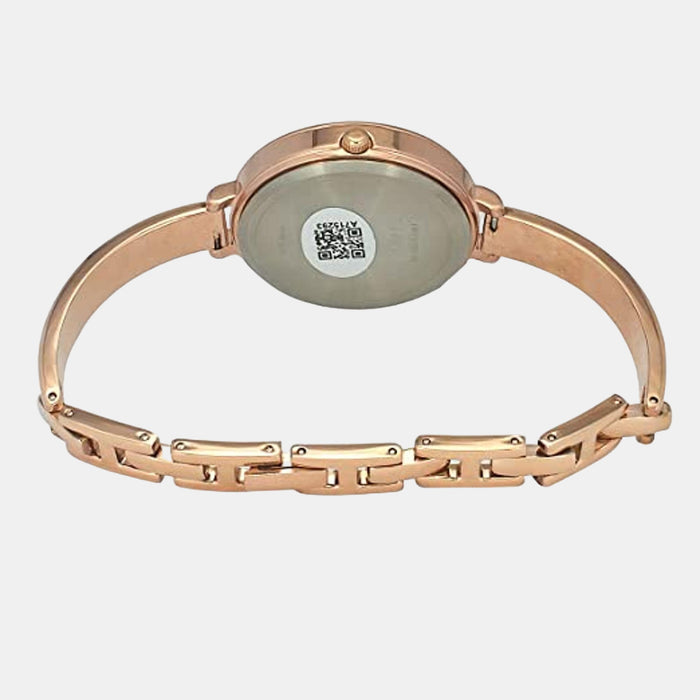 Fashion Women Quartz Rose Gold Dial Analog Brass Watch TWEL12821