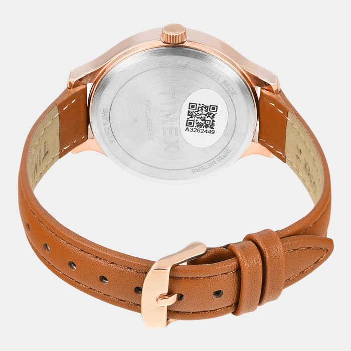 Timex Leather Rose Gold watch