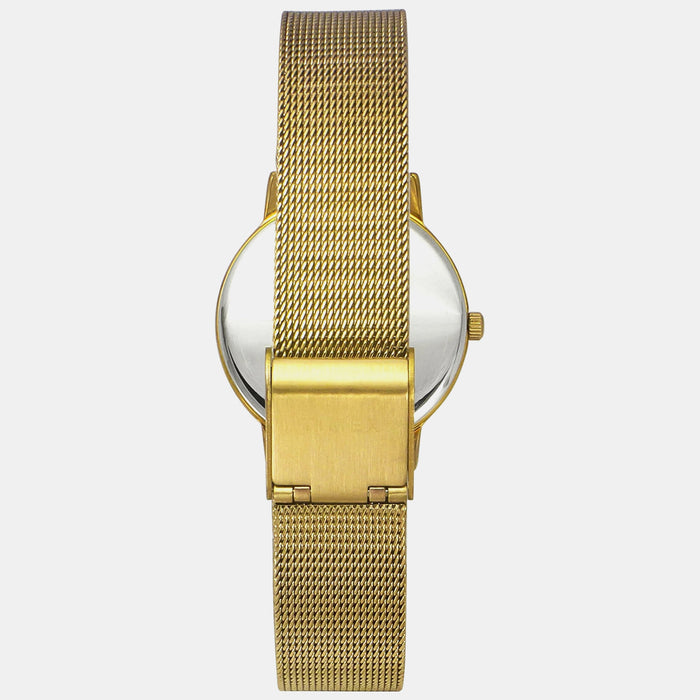 Fashion Women Quartz Silver Dial Analog Stainless Steel Watch TWEL15601