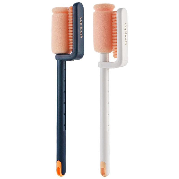 Flexible cup and glass cleaning brush