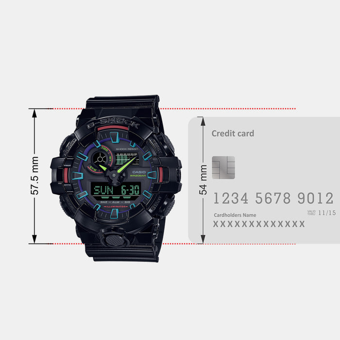 Casio 57 mm Black Quartz watch