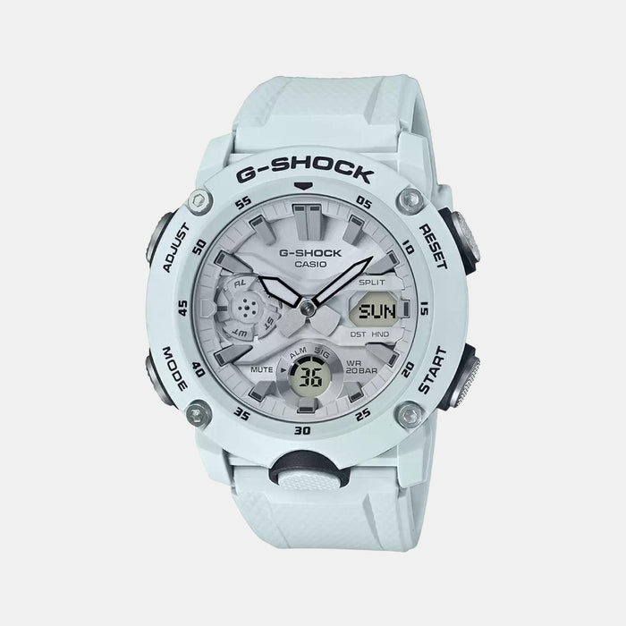 Casio Round White Analog-Digital watch