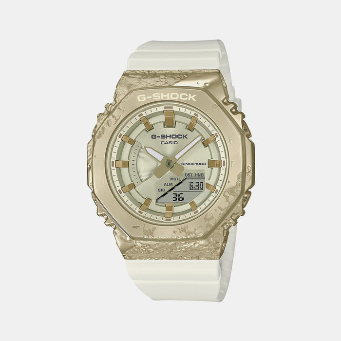 Casio Octagon White Analog-Digital watch