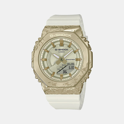 Casio Octagon White Analog-Digital watch
