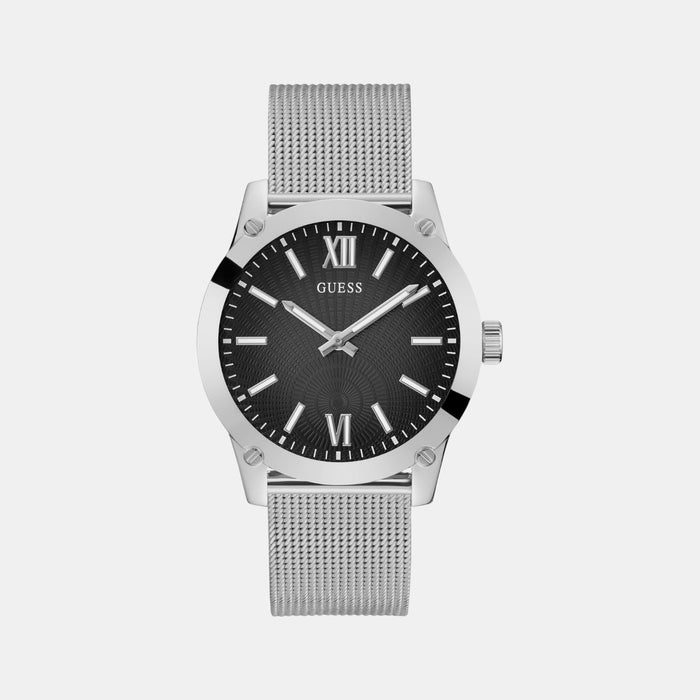 Gd Crescent Men Quartz Black Dial Analog Stainless Steel Watch Gw0629G1