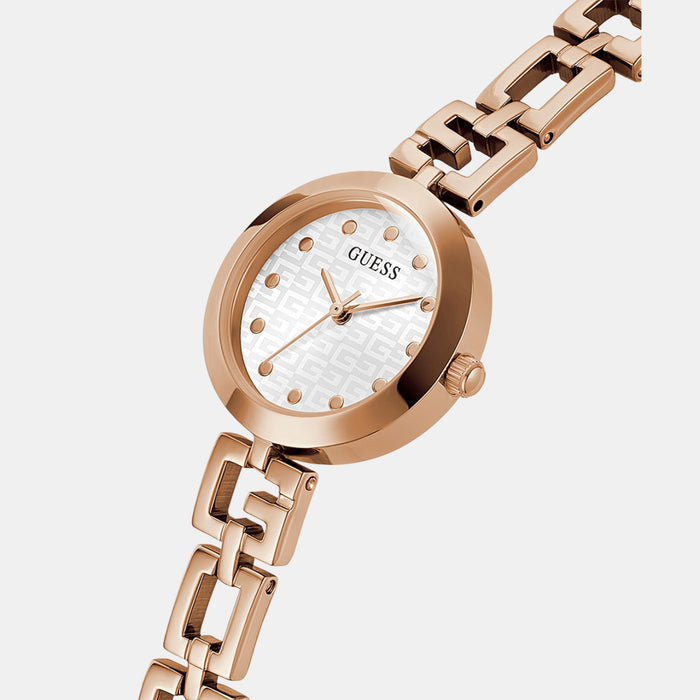 Gd Lady G Women Quartz White Dial Analog Stainless Steel Watch Gw0549L3
