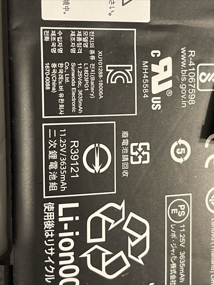 Gen Lenovo Battery Legion Y530-15ICH Y7000P 11.25V 3635mAh 42Wh L18D3PG1 ata X7