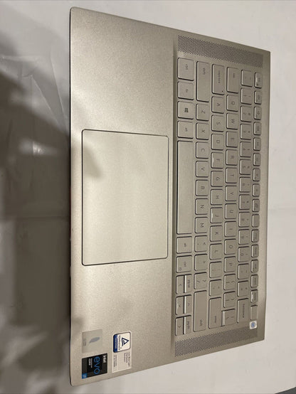 Genuine Dell Inspiron 7400 Palmrest USEng Backlit Keyboard Silver CJ7N3 K4MHC P3