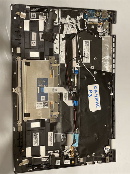 Genuine Dell Inspiron 7400 Palmrest USEng Backlit Keyboard Silver CJ7N3 K4MHC P3