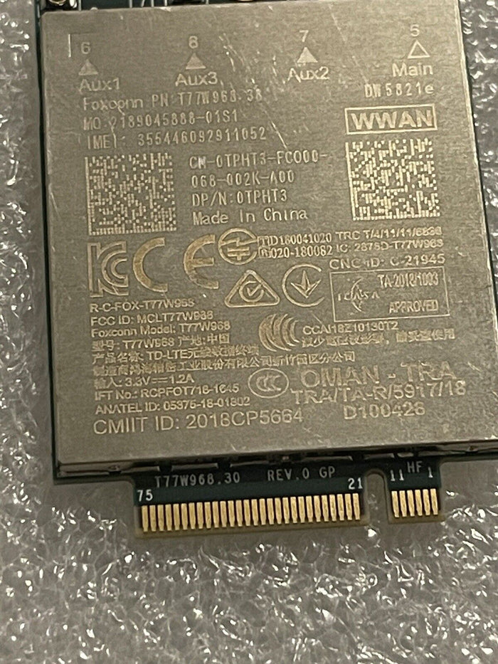 Genuine Dell Precision 7550 77560 7750 7760 LTE 4G WWAN TPHT3 T77W968.38 DW5821e