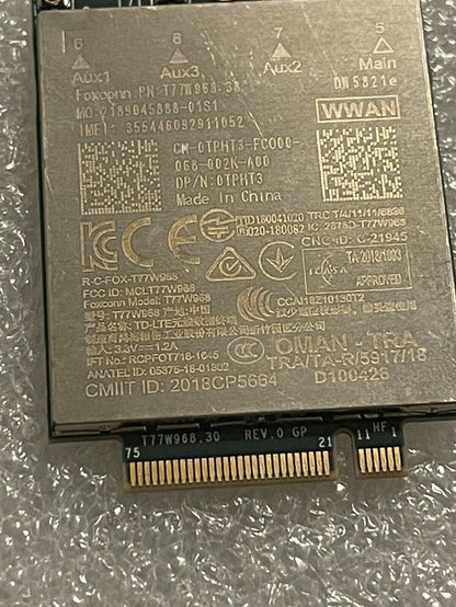 Genuine Dell Precision 7550 77560 7750 7760 LTE 4G WWAN TPHT3 T77W968.38 DW5821e