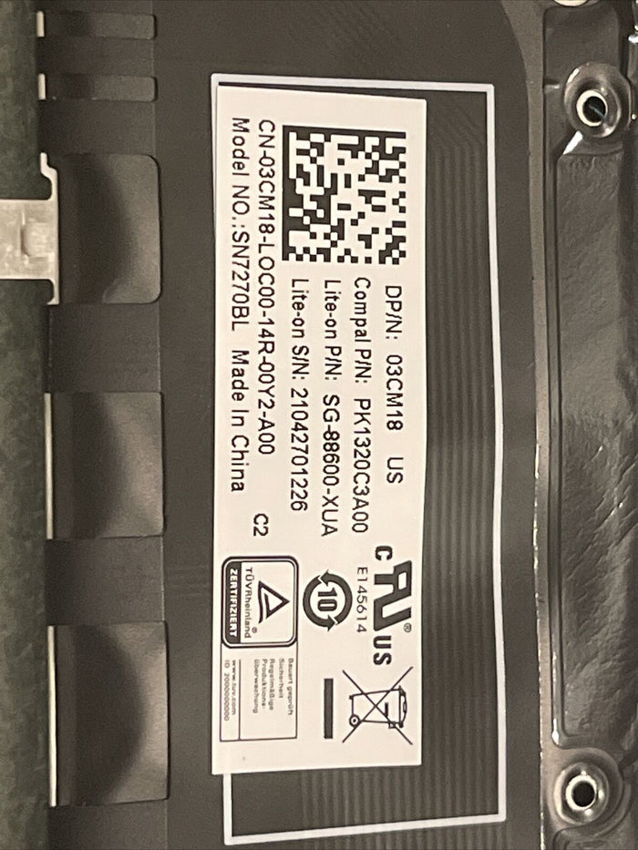 Genuine Dell XPS 13 9370 9380 7390 Black US Backlit Keyboard 3CM18 03CM18 D1