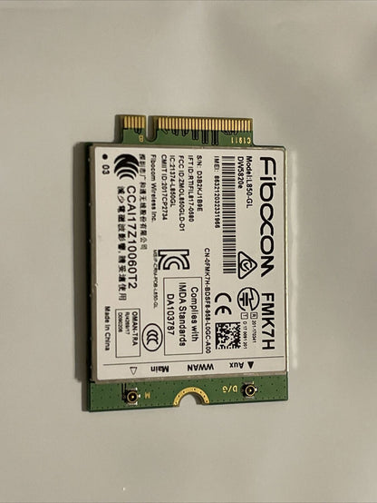 Genuine Fibocom L850-GL DW5820e 4G WWAN Wireless Card A00 FMK7H 0FMK7H