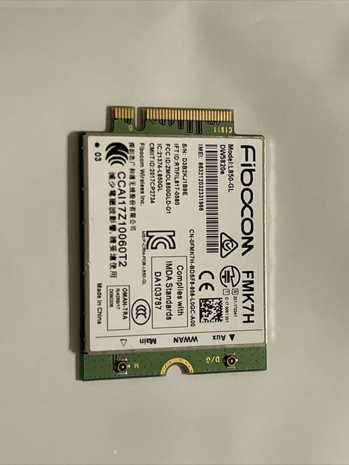 Genuine Fibocom L850-GL DW5820e 4G WWAN Wireless Card A00 FMK7H 0FMK7H