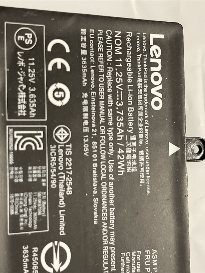 Genuine Lenovo battery ThinkPad Yoga 11.25V 42Wh 01AV443 SB10K97596 ata X7