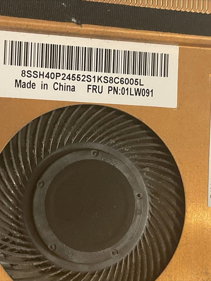 GENUINE LENOVO THINKPAD A475 HEATSINK AND FAN ASSEMBLY 01LW090 01LW091 H1